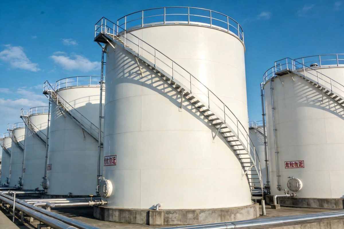 Industrietanks mit SSRC-Dach zur Strahlungskühlung